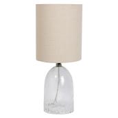 Project Source Table Lamp - 8" x 18.25" - Clear and Linen Finish