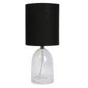 Uberhaus Table Lamp - 8-in x 18.25-in - Black and Transparent