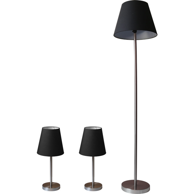 Project Source Floor Lamp And Table, Black Floor And Table Lamp Sets