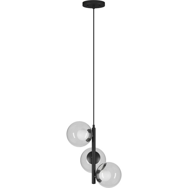Image of Allen + Roth | 3-Light Pendant Fixture - Matte Black - Cord Mount - 35 W G9 Bulbs (Not Included) | Rona