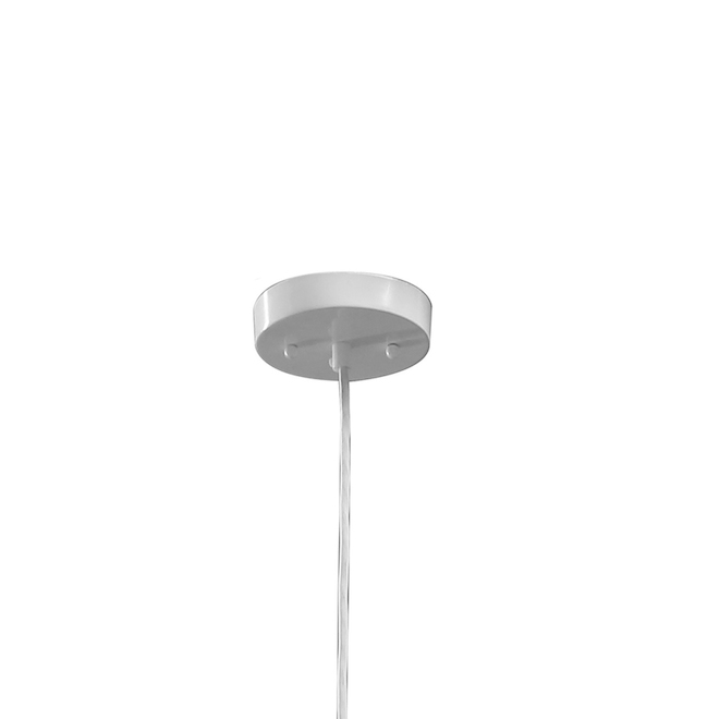 Luminaire suspendu à 1 lumière Allen + Roth, blanc, montage sur corde, ampoule A19 de 60 W (vendue séparement)