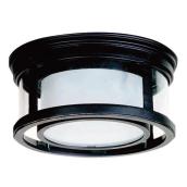 Project Source 1-Light Flush Mount 12-in x 5.25-in Black