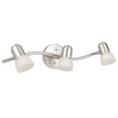 Project Source 3-Light Track Fixture with Alabaster Glass Shades - Satin Nickel