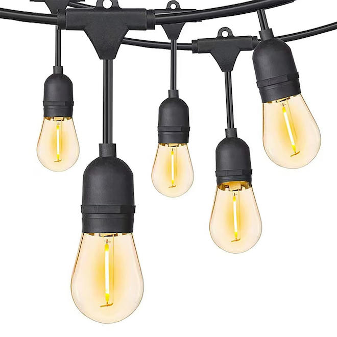 Landon & Co. DEL String Lights with Filament Bulbs 24-ft - White