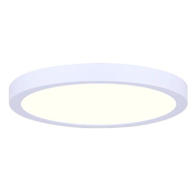RONA 11-in 15W Round Acrylic LED Flushmount - White