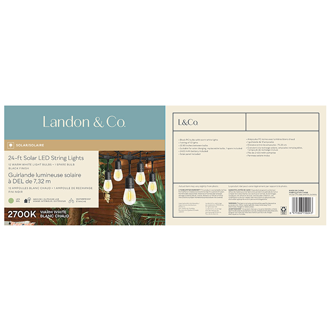 VALU+ Solar LED String 24-ft - Warm White