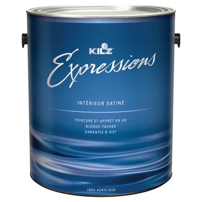 KILZ Peinture et apprêt d'intérieur au latex, fini satiné E514301C | RONA