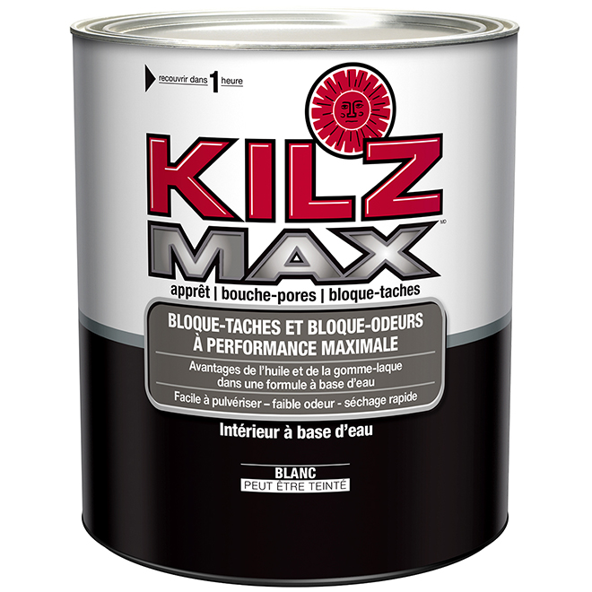 Apprêt-scellant intérieur KILZ MAX, 946 ml, blanc