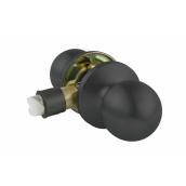RONA Bolae Passage Door Knob and Rosette without Lock - Matte Black