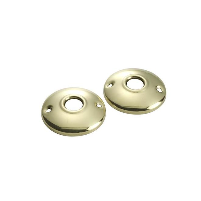 First Watch Security Replacement Knobs and Roses Passage Door Knob  (Polished Brass)