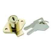 First Watch Security Polished Brass Cabinet and Drawer Lock 3/4-in
