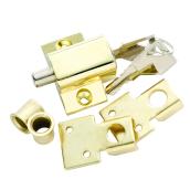 Brass Plate Lock Sash Window Keyed