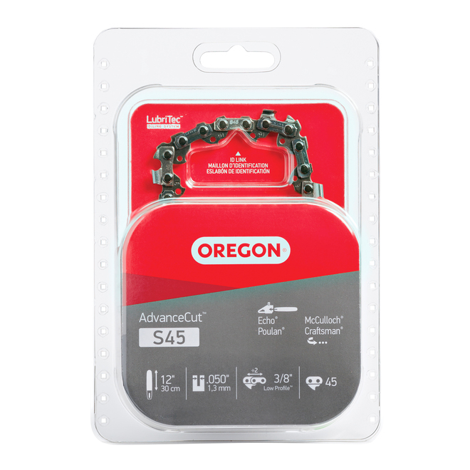 Oregon S45 AdvanceCut Replacement Saw Chain - 3/8-in Pitch - 0.05-in Gauge - 12-in Bar Length