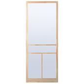 Colonial Elegance Screen Door - Pine Wood Frame - Fibreglass - 33-in W x 81-in H