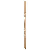 Balustre tourné SGA, 0,69 po x 0,69 po x 36 po, chêne