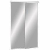 Colonial Elegance Economical Series Sliding Door - White Finish - 60-in W x 80 1/2-in H