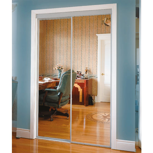 Colonial Elegance Sliding Mirror Door, 48 Inch Mirror Sliding Closet Door