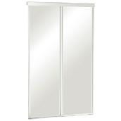 Colonial Elegance Sliding Mirror Door - Frameless - 48-in W X 80 1/2-in H - White