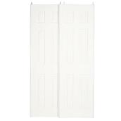 Porte coulissante Colonial Elegance, 6 panneaux, MDF, apprêt blanc