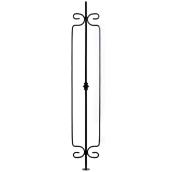 Colonial Elegance Oxford 35-in x 6-in x 3/8-in Black Wrought Iron Stair Baluster