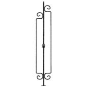 Colonial Elegance Oxford Stair Baluster - Wrought Iron - Black Hammered Finish - 33 1/4-in L x 6-in W x 3/8-in T