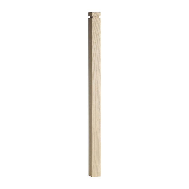 Colonial Elegance Zen Half Newel Post - Oak - Natural Finish - 44-in L x 1 1/4-in W x 2 1/2-in D