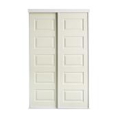 Colonial Elegance Sliding Door - 60-in W x 80 1/2-in H - 5-Panel - Primed White