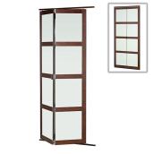 Colonial Elegance Interior Door - Folding Panels - Frosted Glass - Chocolate - 24-in W x 80-in L x 1 5/8-in T