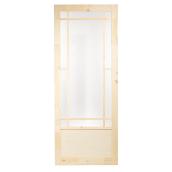 Colonial Elegance Prairie Screen Door - Rustic Pine -  Fibreglass Screen - 33-in W x 82-in H