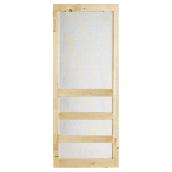 Colonial Elegance Zen Screen Door - Rustic Pine - 33-in W x 82-in H - Fibreglass Screen