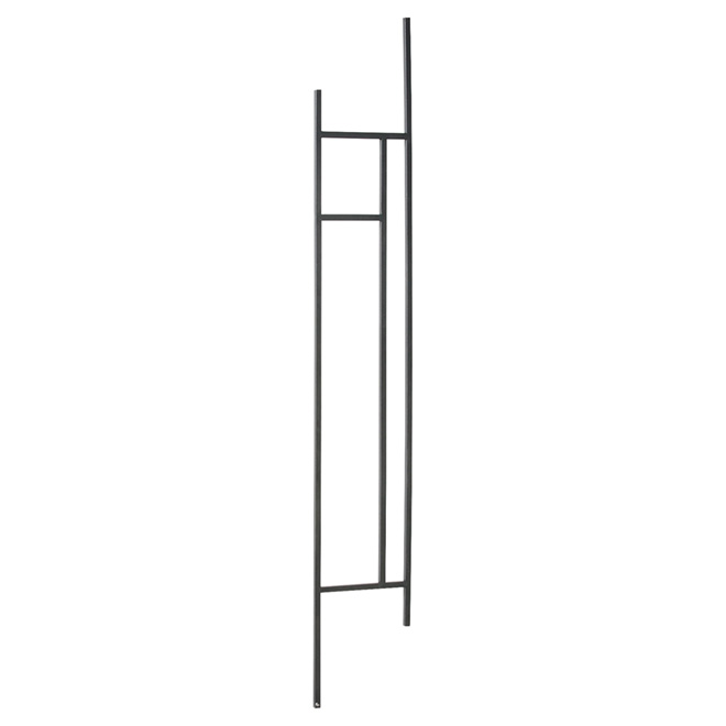 Colonial Elegance Zen Stair Baluster - Wrought Iron - Black Finish - 39 29/32-in L x 6-in W x 3/8-in T