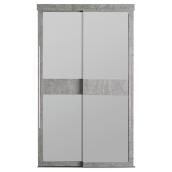 Colonial Elegance Interior Sliding Door - Frosted Glass - Concrete Grey - 48-in W x 80 1/2-in L x 3 1/2-in T