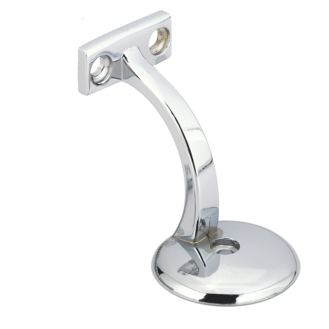 Colonial Elegance Modern Handrail Bracket - Chrome Finish - Steel - 3 1/2-in H x 2-in W