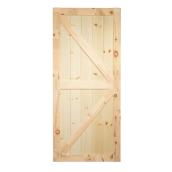Porte coulissante Artisan avec rail et poignée, 37