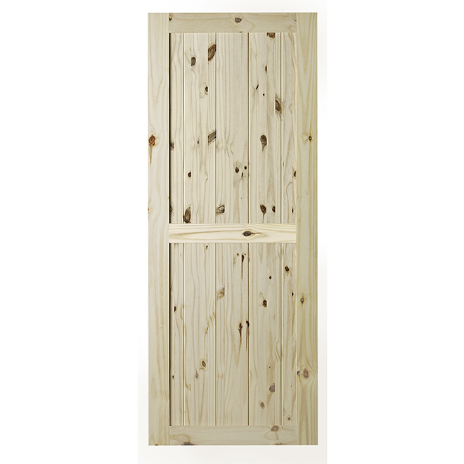 Porte de grange pour système de rail, Colonial Elegance, 37 po x 84 po, Pin clair