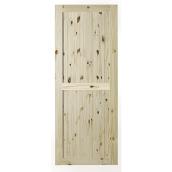 Porte de grange pour système de rail, Colonial Elegance, 37 po x 84 po, Pin clair