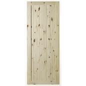 Porte de grange pour système de rail, Colonial Elegance, 37 po x 84 po, pin clair
