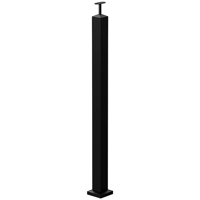 Colonial Elegance  34 1/2-in to 36-in  x 2-in Black Stainless Steel Square Newel Post