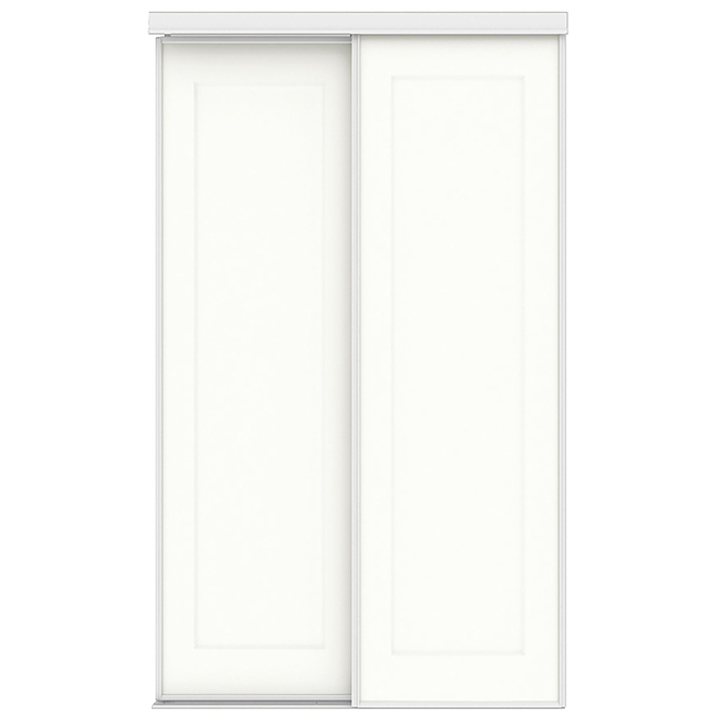 Colonial Elegance Times Square Closet Doors with Metal Frame - 60 x 80-in - White