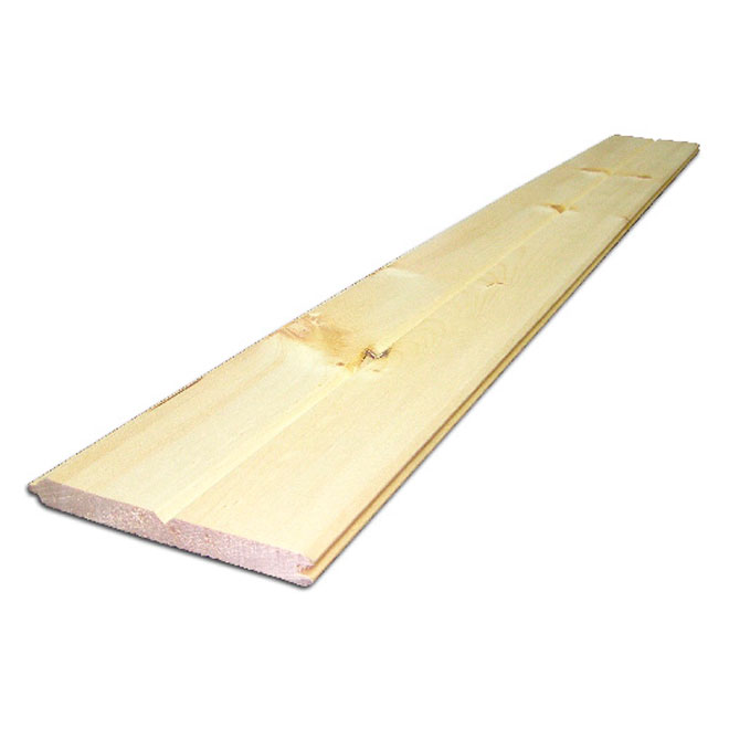 Pine Boards - Reversible - Natural - 8-ft l x 6-in W x 1-in T - Pack of 4