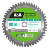 EAB Mitre Aluminum Circular Saw Blade - 7 1/4-in Dia - 50 Tooth - 5° Negative Angle Hook