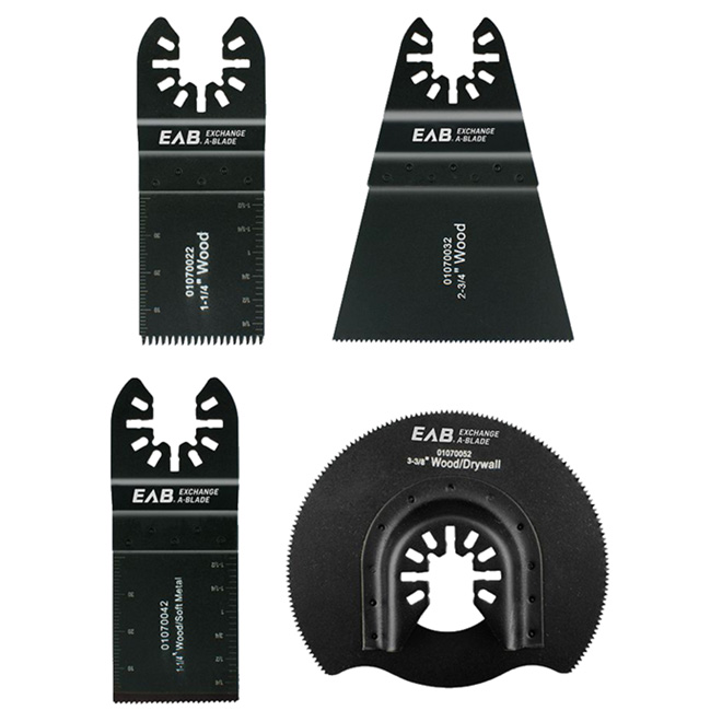 EAB Professional Oscillating Blade Tools - Flush Cut - Steel - Set of 4