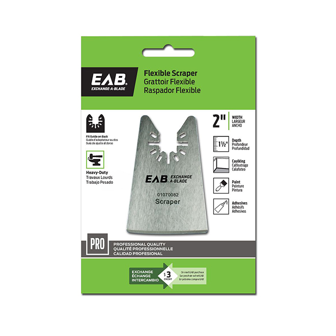 EXCHANGEABLADE EAB Universal Oscillating Flexible Scraper Blade