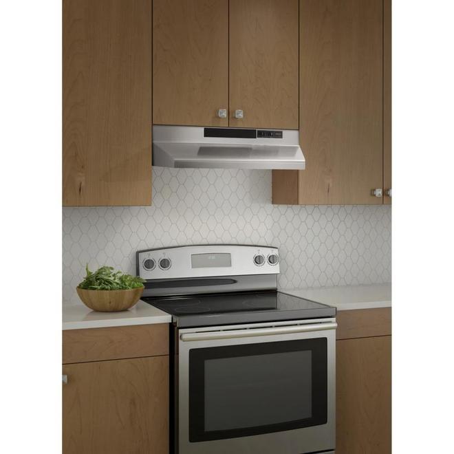 Broan BU2 Series 30-in 210 Max Blower CFM Stainless Steel Under-Cabinet Range Hood