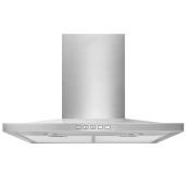 Broan 30-Inch 450 Max CFM Stainless Steel Convertible Wall-Mount Low Profile Pyramidal Chimney Range Hood