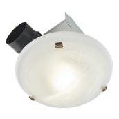 Broan Decorative Dome Ventilation Fan-Light for Bathrooms - 80-CFM - Brushed Bronze & Frosted Glass