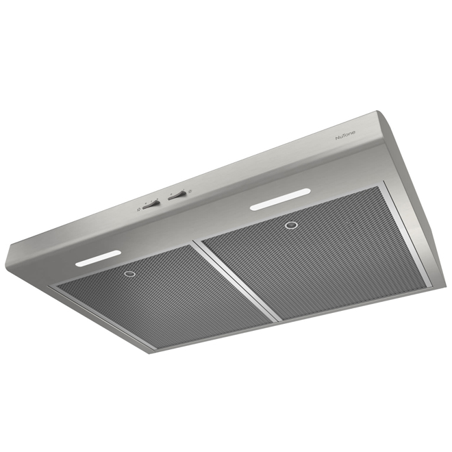 NuTone 30-in 300 CFM Convertible Stainless Steel Undercabinet Range Hood Ducted/Ductless Mount with Micromesh Filter