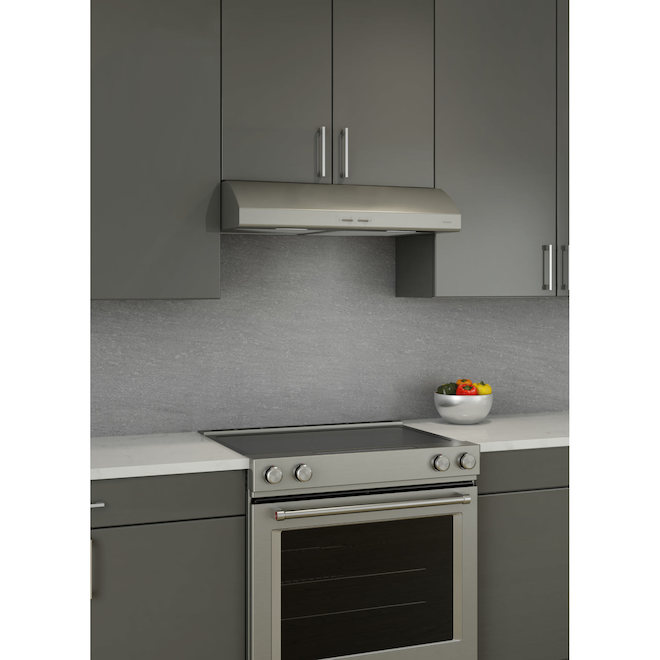 NuTone 30-in 300 CFM Convertible Stainless Steel Undercabinet Range Hood Ducted/Ductless Mount with Micromesh Filter