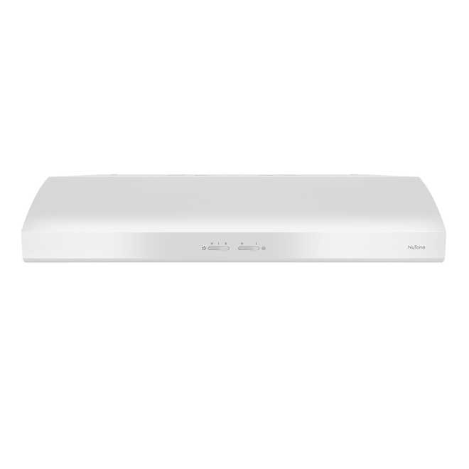 NuTone 30-in 300 CFM Convertible White Undercabinet Range Hood Ducted/Ductless Mount with Micromesh Filter