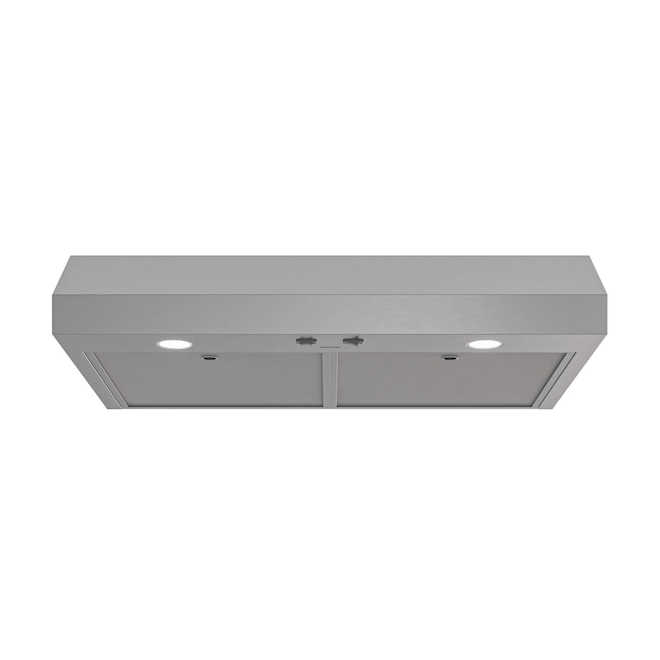 Broan-Nutone 30-in 350 CFM 2-Speed LED Lighted Undercabinet Range Hood - Stainless Steel